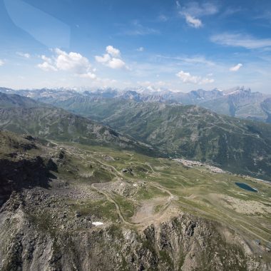 Montagnes de Valmeinier vues du ciel